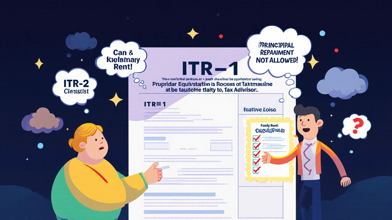 A homeowner realizing tax mistakes while a helpful advisor guides them to the correct form.