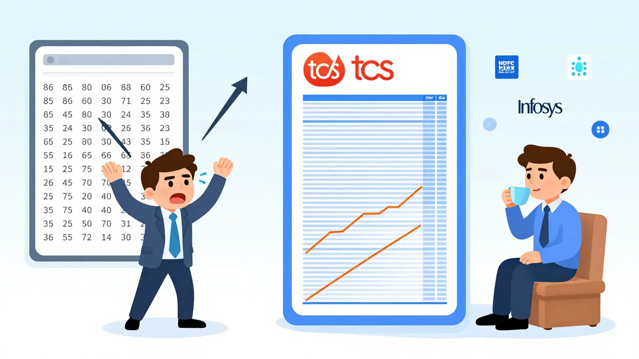 Contrast between a volatile small-cap stock and a stable large-cap stock's order book depth.
