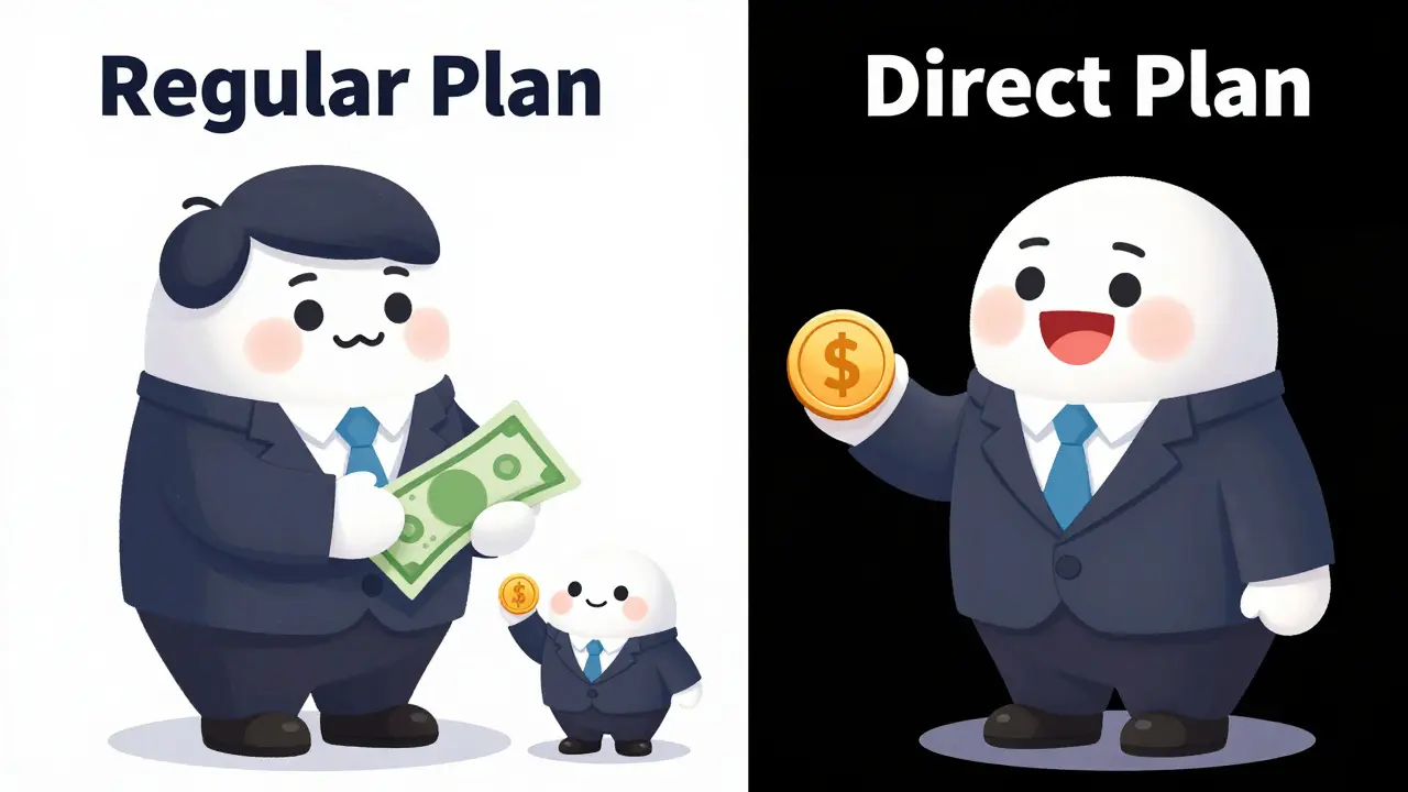 Comparison between a regular plan with a middleman and a direct plan without one