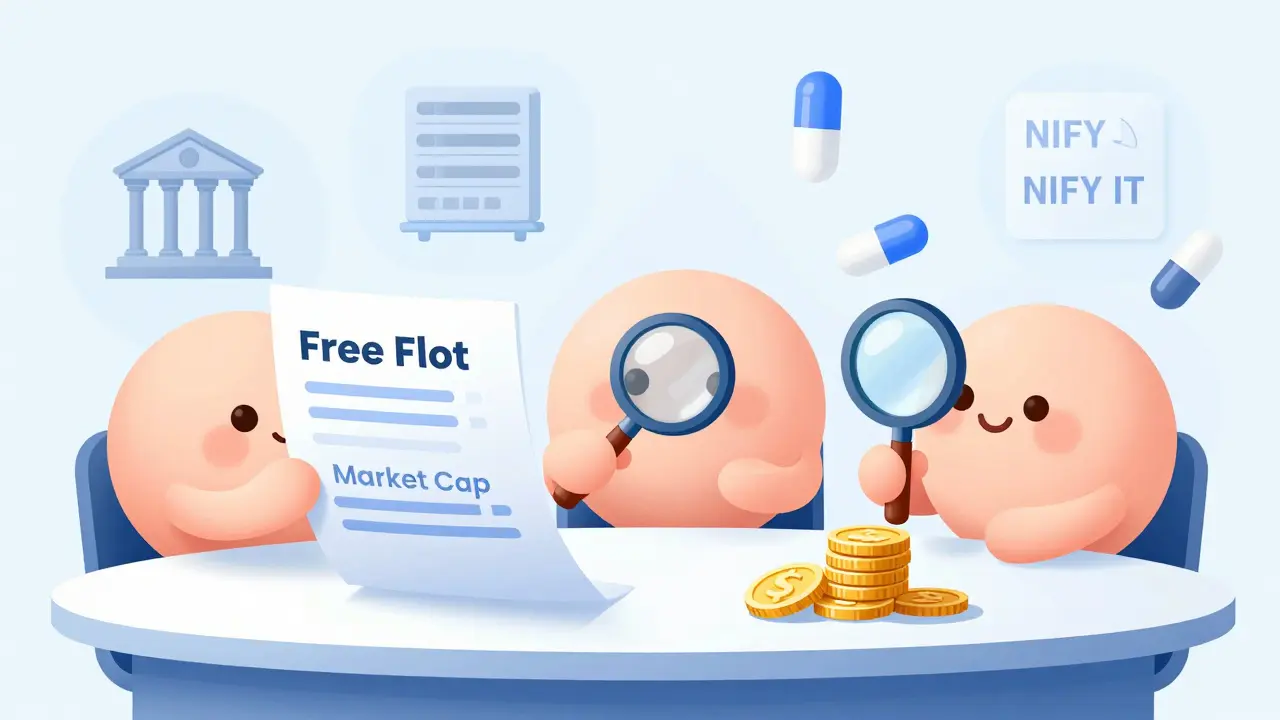 Rounded characters reviewing free float metrics for index rebalancing