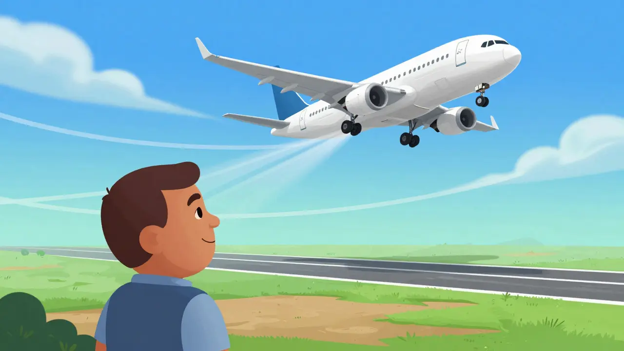 Airplane landing metaphor for shifting investments to safer assets