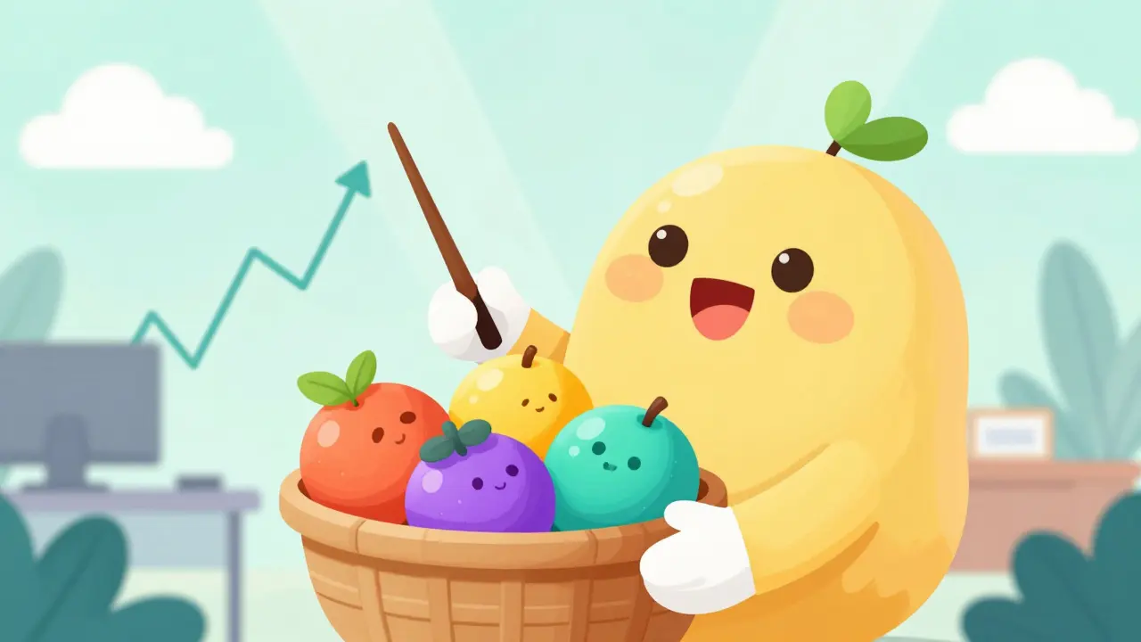 Investor holding basket of stocks illustrating free float liquidity