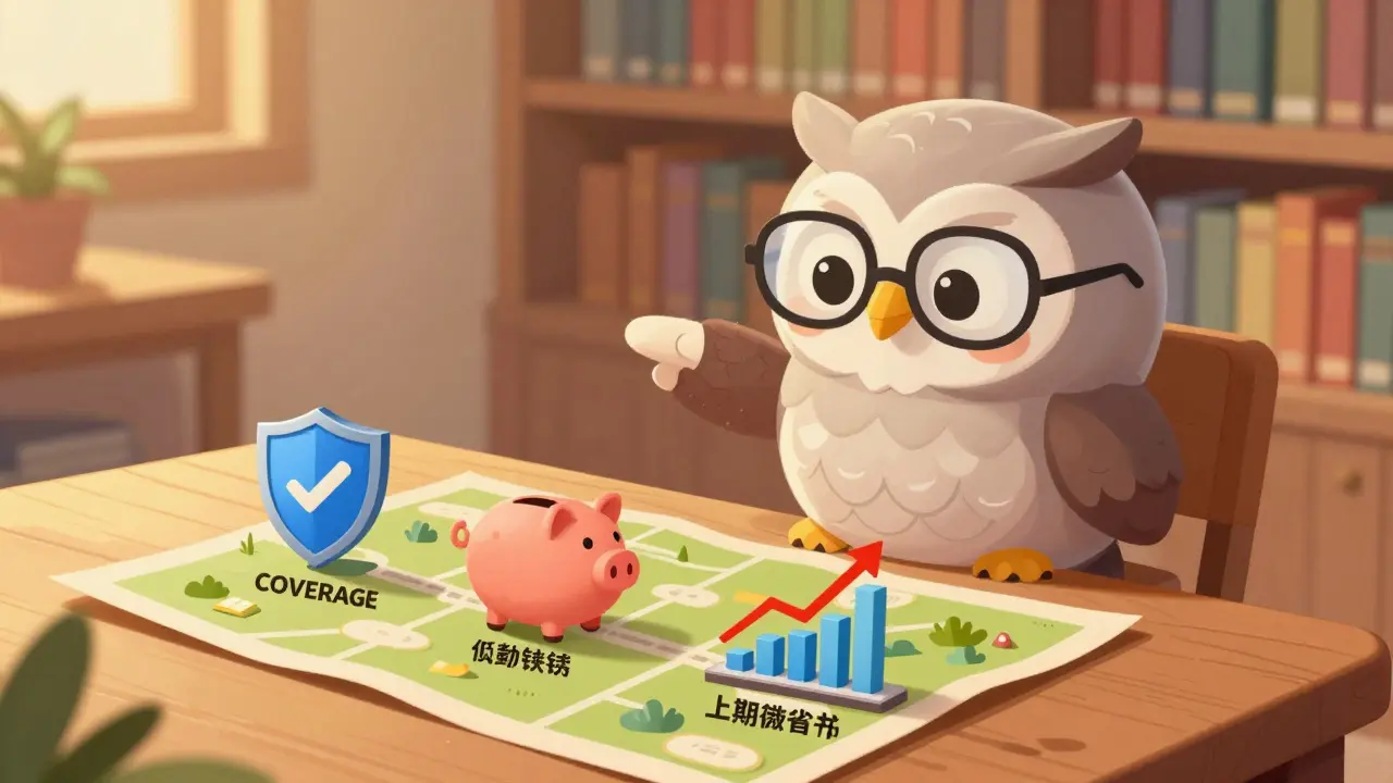 Wise owl guide explaining financial planning steps on a roadmap
