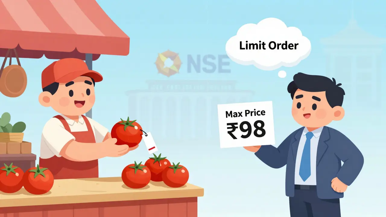 Comparison of market order speed vs limit order price control
